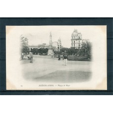 CIUDAD DE BUENOS AIRES PLAZA DE MAYO RARA ANTIGUA TARJETA POSTAL